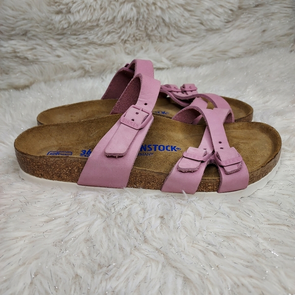 BIRKENSTOCK FRANCA (REGULAR) PINK/ORCHID WOMEN’S SOFT FOOTBED, ADJUSTABLE 3-STRA - Picture 5 of 8